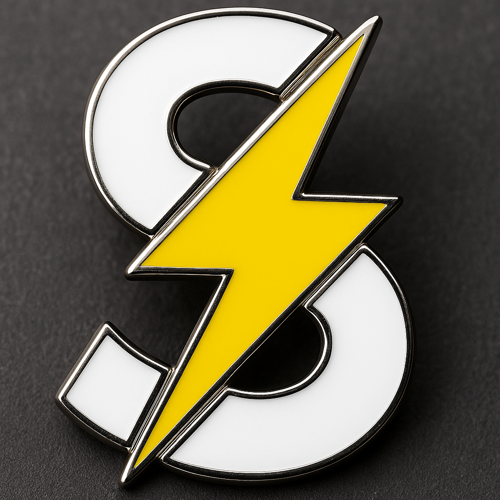 Spark Bolt Enamel Pin