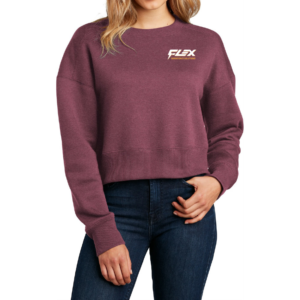 Flex Workforce District® Women’s Perfect Weight® Fleece Cropped Crew