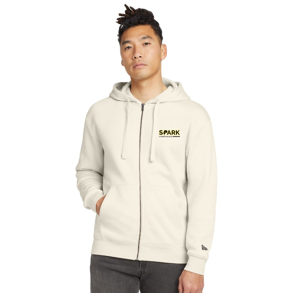 Spark Companies New Era Heritage Fleece Full-Zip Hoodie - Soft Beige