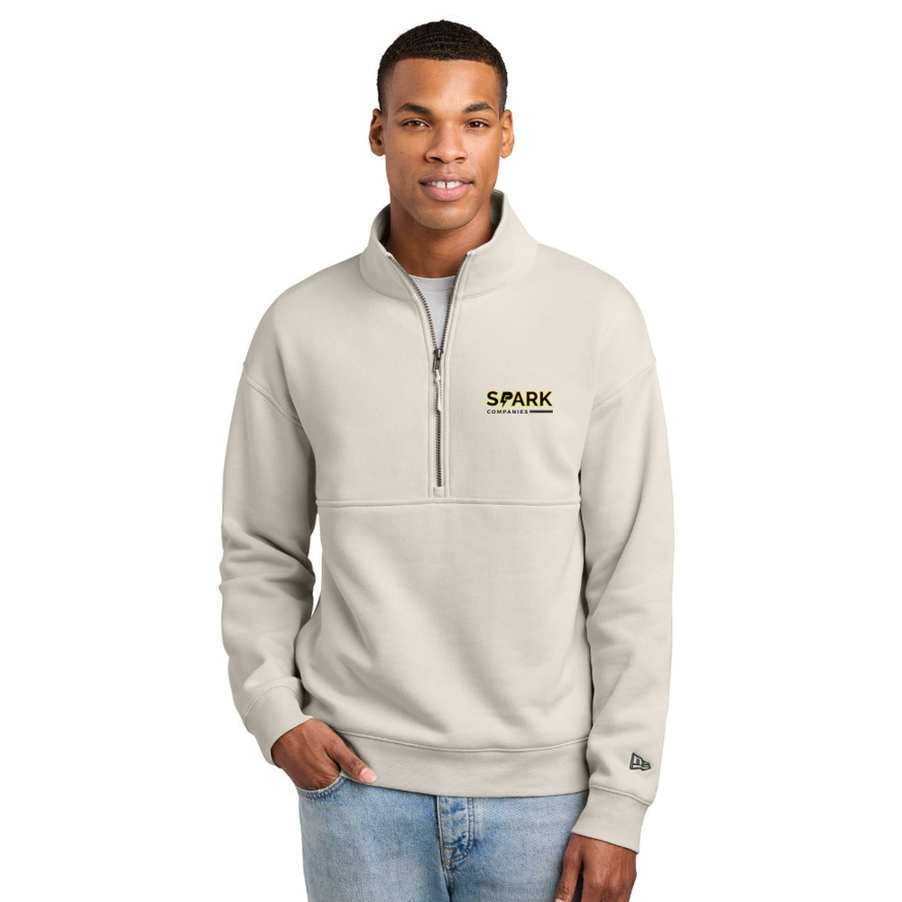 Spark Companies New Era Heritage Fleece 1/2-Zip - Soft Beige