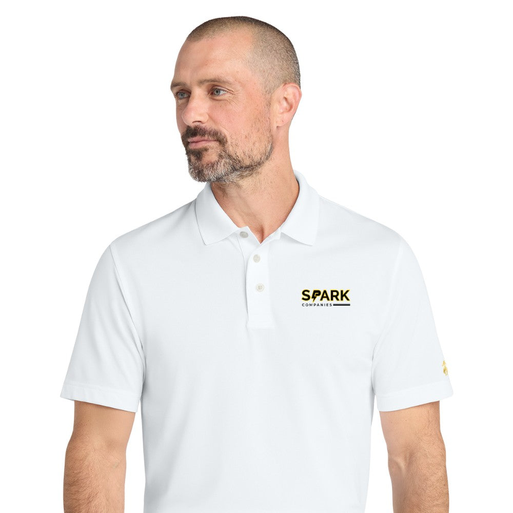 Spark Companies Brooks Brothers Mesh Pique Performance Polo - White