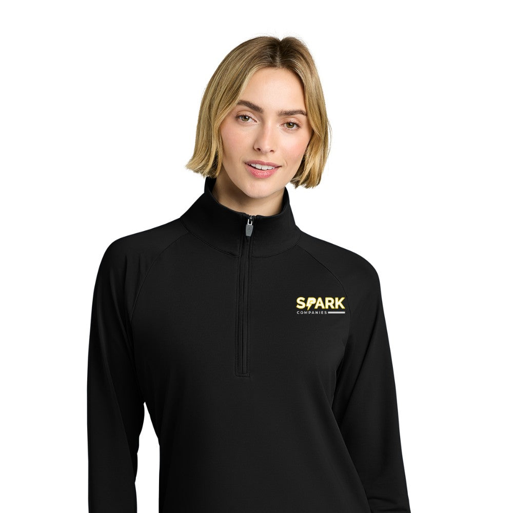 Spark Companies Brooks Brothers Women's Luxe Performance 1/4-Zip - Deep Black