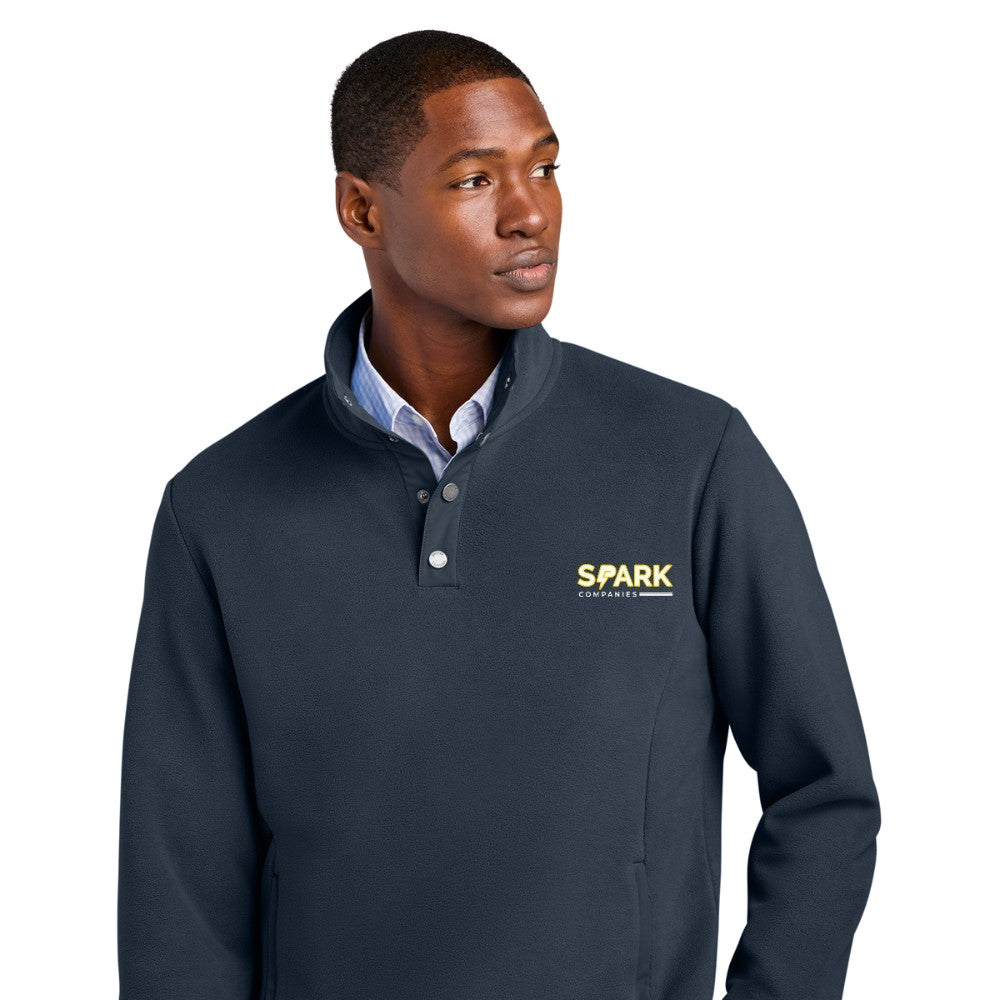 Spark Companies Brooks Brothers Fleece 1/4-Snap Neck - Night Navy