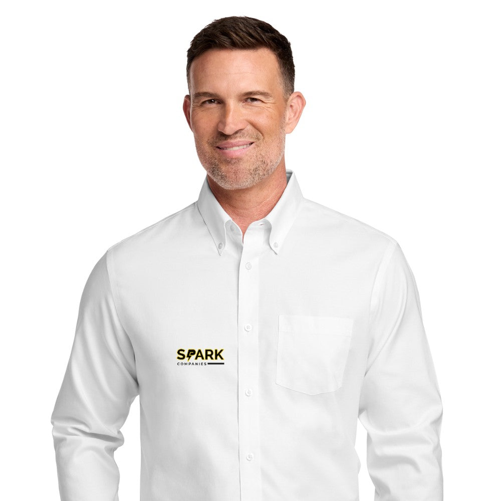 Spark Companies Brooks Brothers Wrinkle-Free Stretch Nailhead Shirt - White