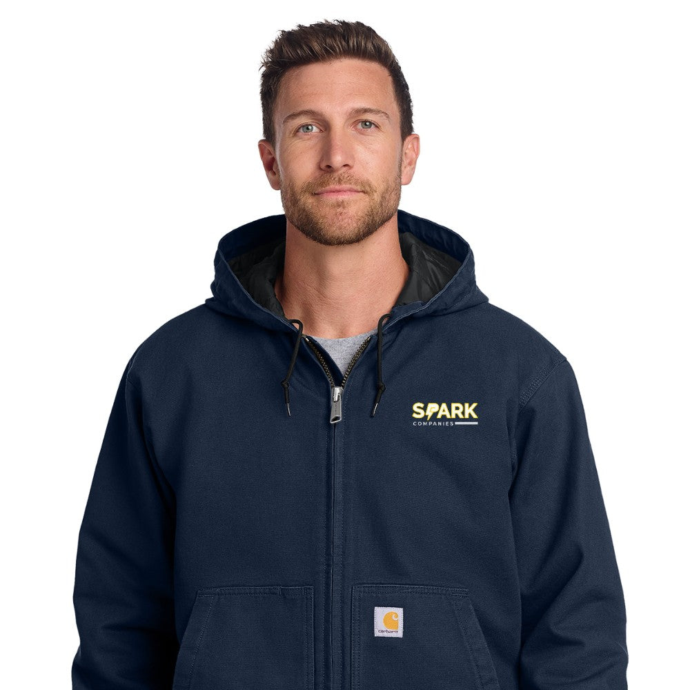 Spark Companies Carhartt Washed Duck Active Jac - Navy
