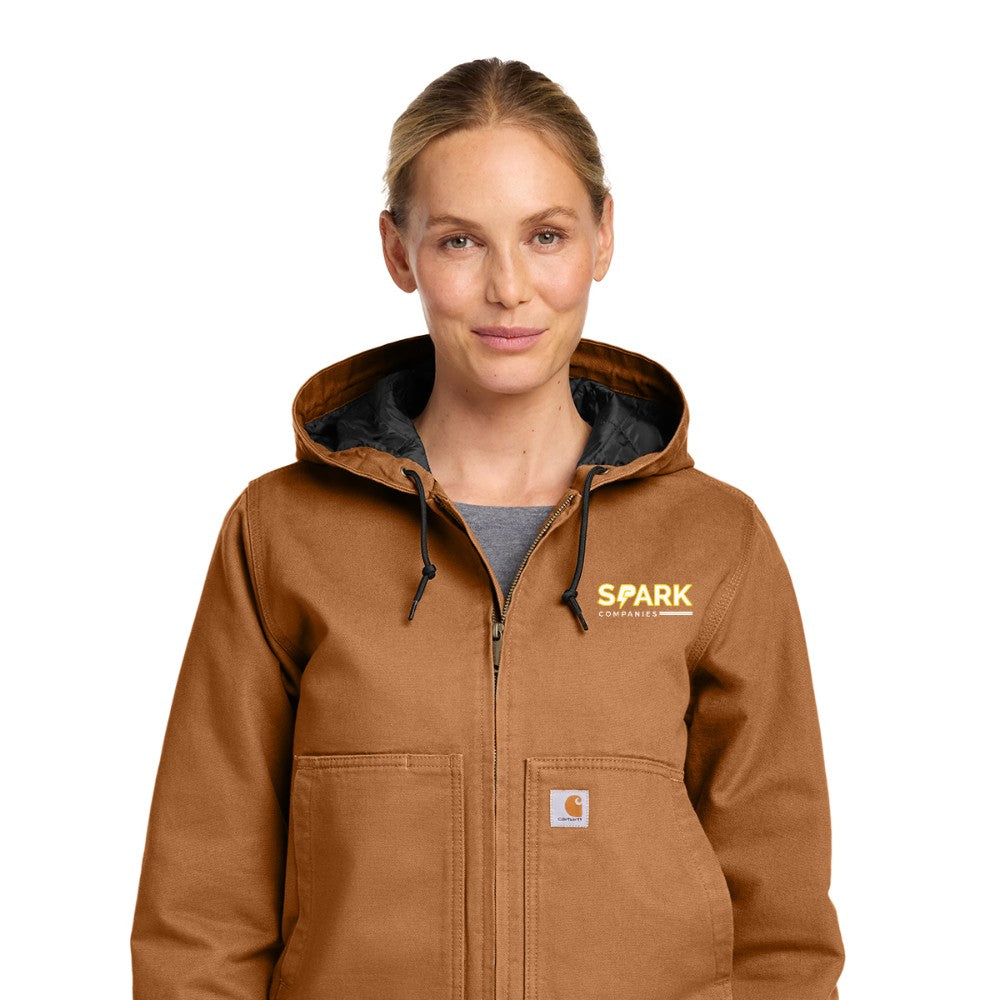 Spark Companies Carhartt Women's Washed Duck Active Jac - Carhartt Brown