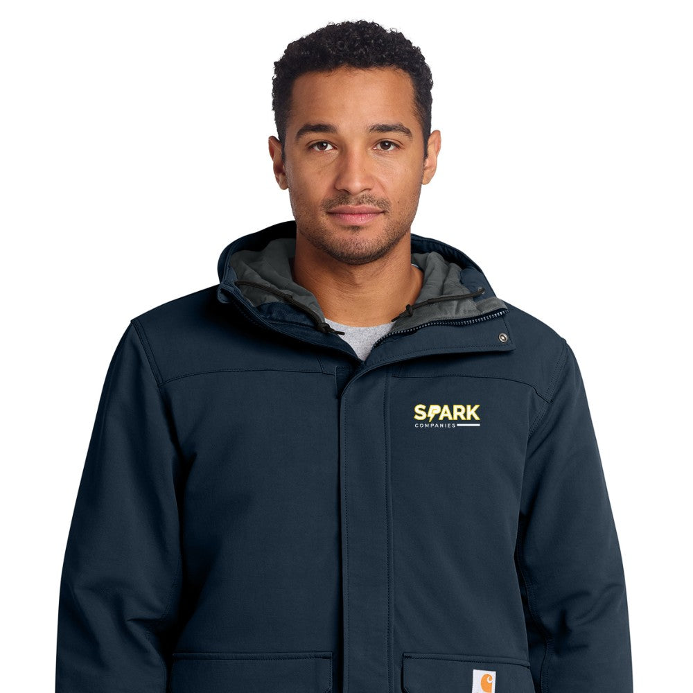 Spark Companies Carhartt Super Dux Insulated Hooded Coat - Navy