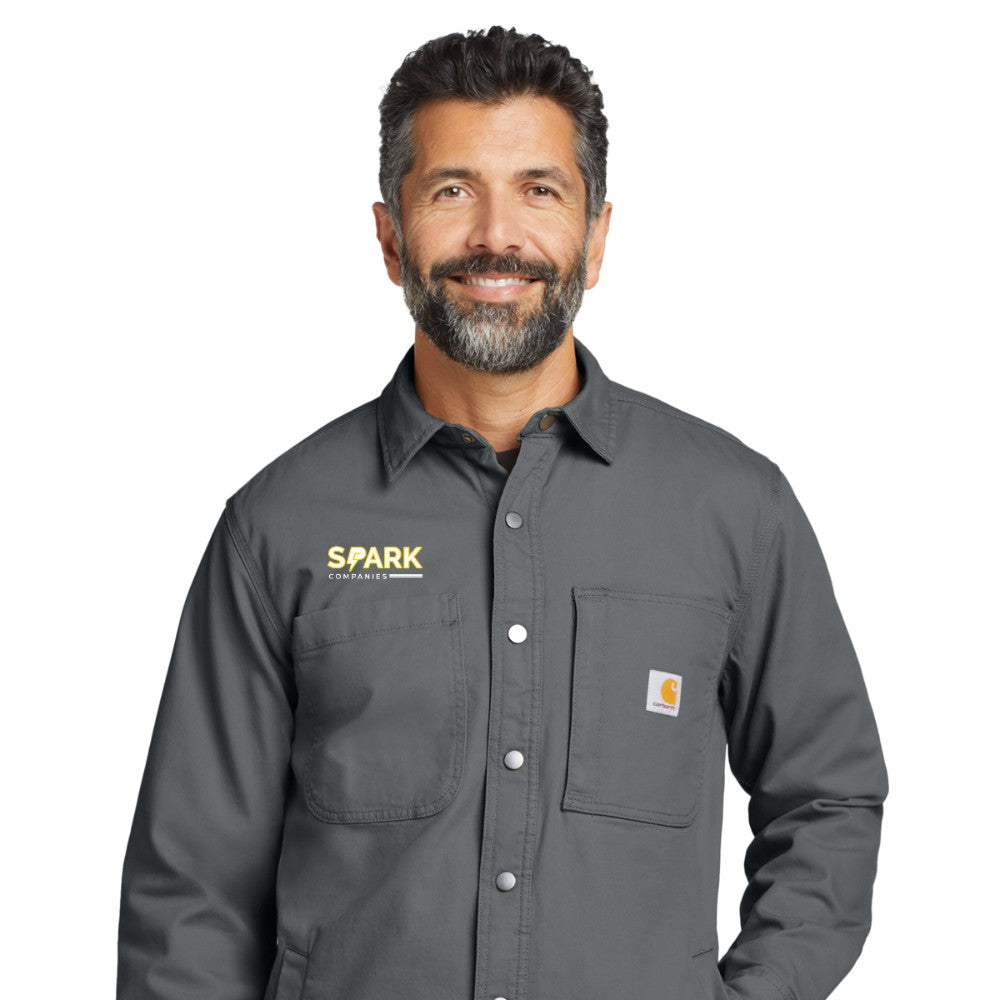 Spark Companies Carhartt Rugged Flex Fleece-Lined Shirt Jac - Shadow Grey