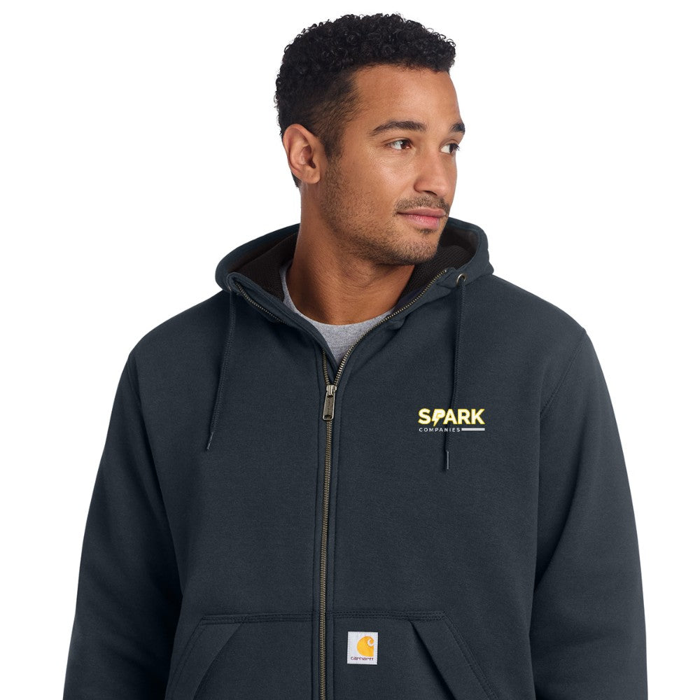 Spark Companies Carhartt Midweight Thermal-Lined Full-Zip Sweatshirt - New Navy