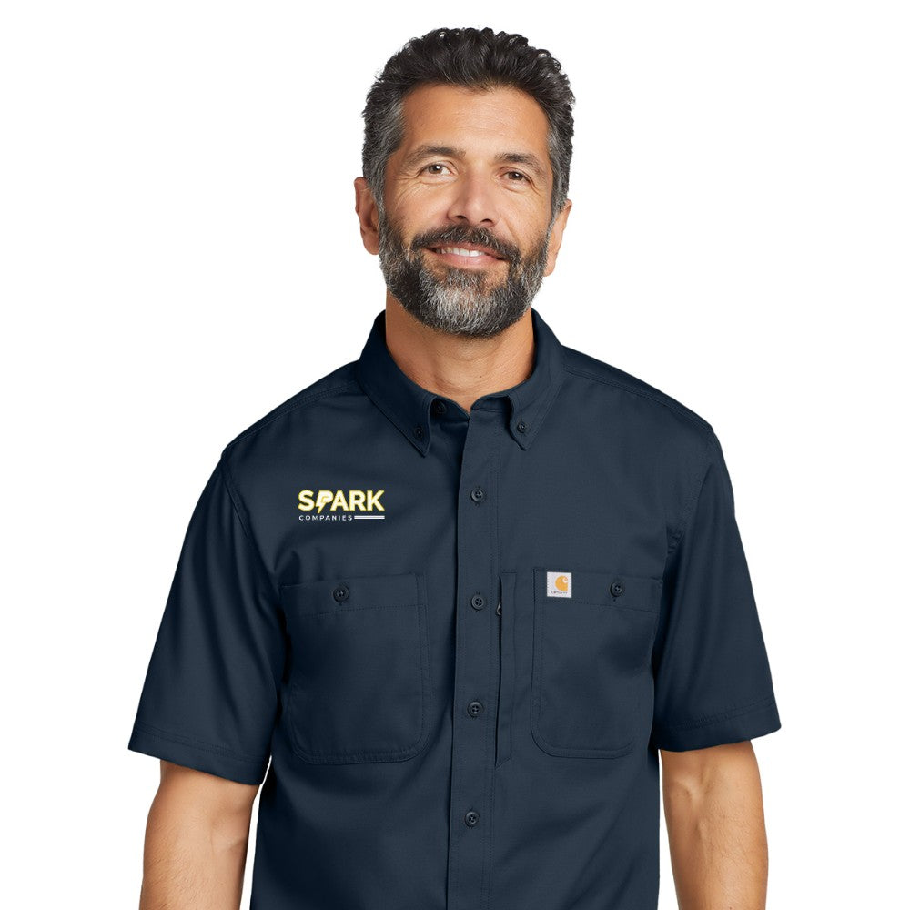 Spark Companies Carhartt Rugged Professional Series Short Sleeve Shirt - Navy