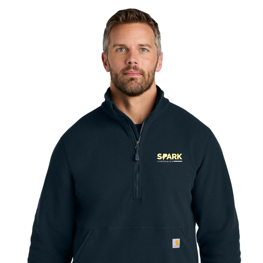 Spark Companies Carhartt Textured 1/2-Zip Fleece Jacket - Navy
