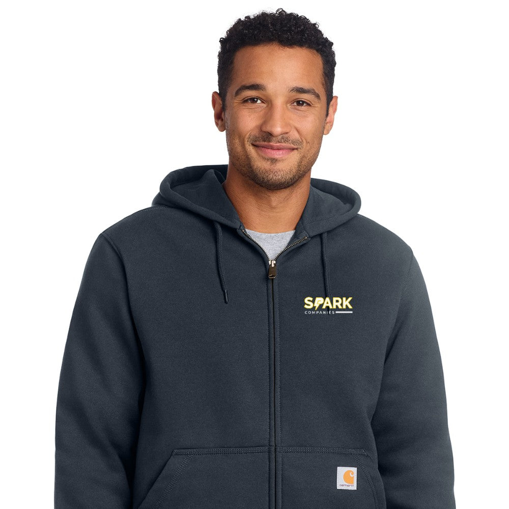 Spark Companies Carhartt Rain Defender Paxton Heavyweight Hooded Zip-Front Sweatshirt - New Navy