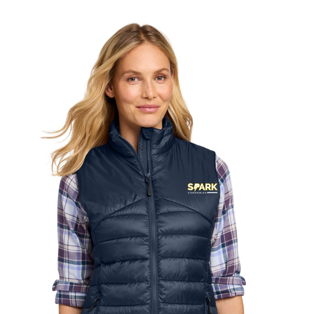 Spark Companies Eddie Bauer Women's Quilted Vest - River Blue Navy