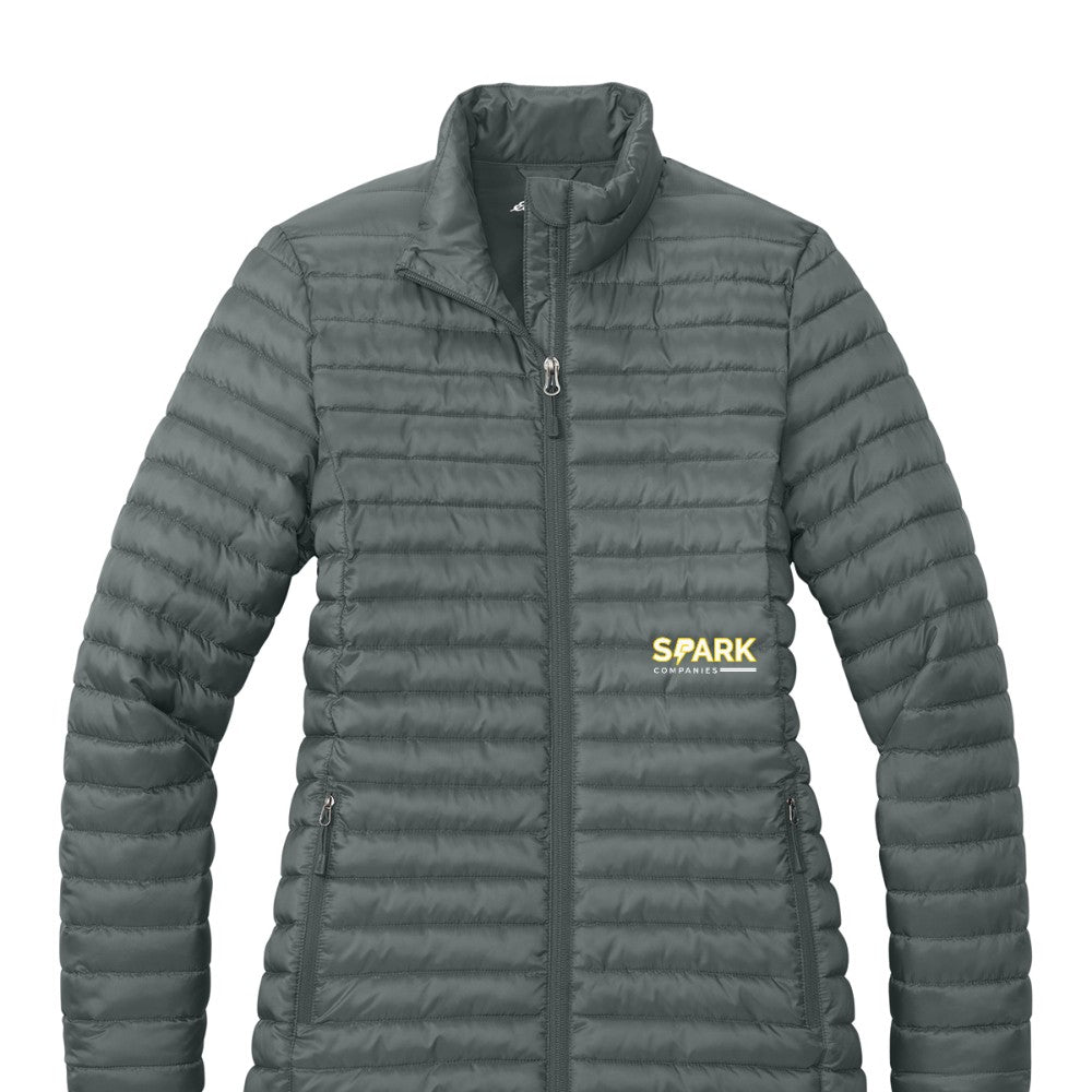 Spark Companies Eddie Bauer Women's Packable Quilted Full-Zip - Metal Grey