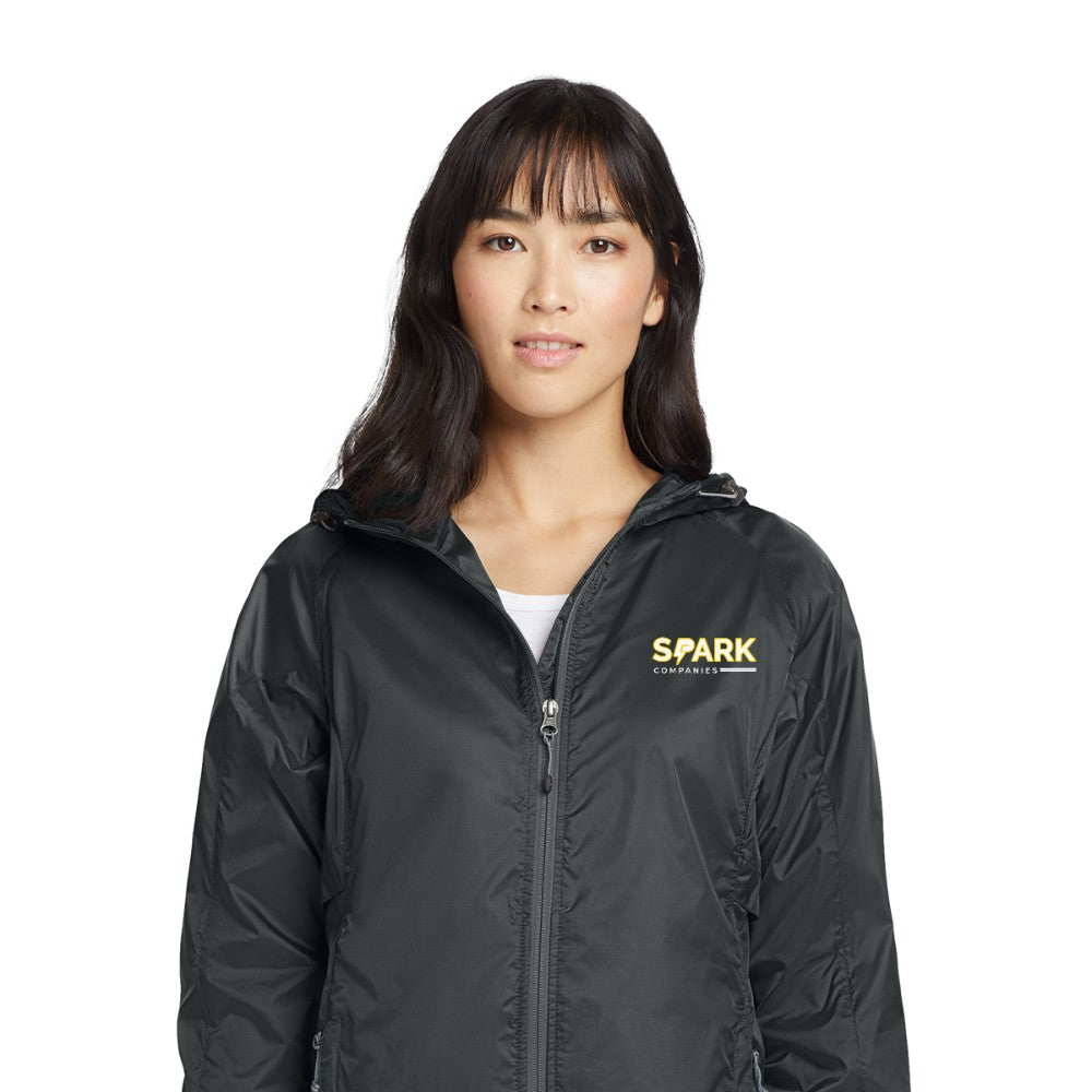 Spark Companies Eddie Bauer Women's Packable Wind Jacket - Grey Steel