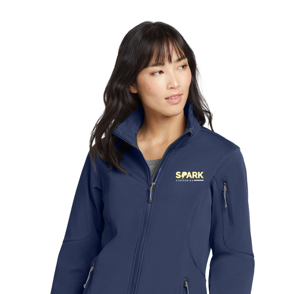 Spark Companies Eddie Bauer Women's Soft Shell Jacket - River Blue Navy