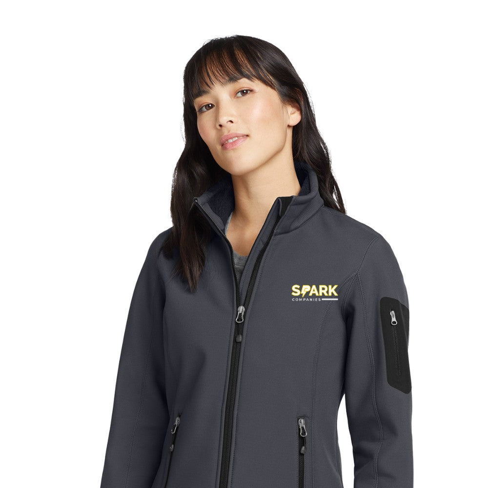 Spark Companies Eddie Bauer Women's Rugged Ripstop Soft Shell Jacket - Grey Steel