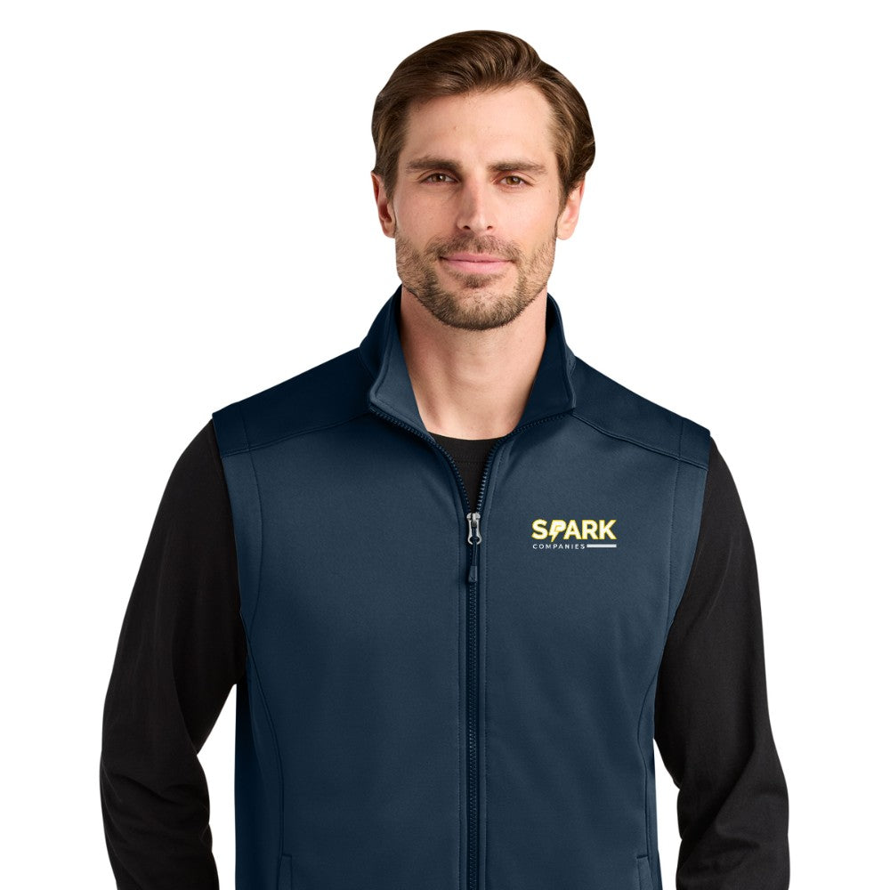 Spark Companies Eddie Bauer Smooth Mid Layer Fleece Vest - River Blue Navy