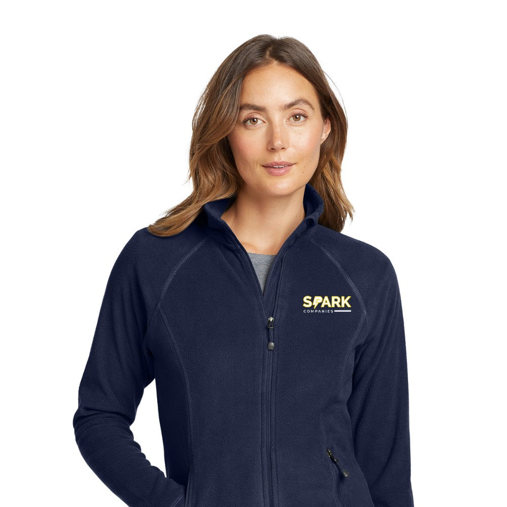 Spark Companies Eddie Bauer Women's Full-Zip Microfleece Jacket - Navy