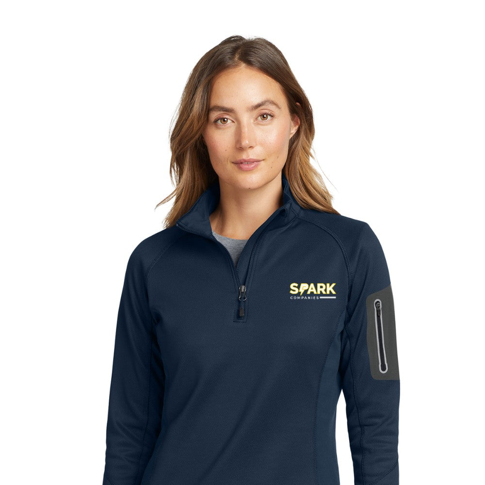 Spark Companies Eddie Bauer Women's 1/2-Zip Performance Fleece - River Blue Navy