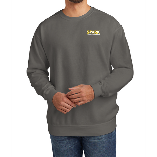 Spark Companies Premium Cotton Crewneck Sweatshirt [Left Chest Print]