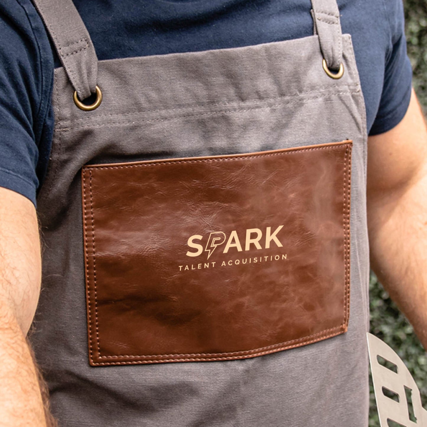 Spark Talent Acquisition Vegan Leather BBQ Apron