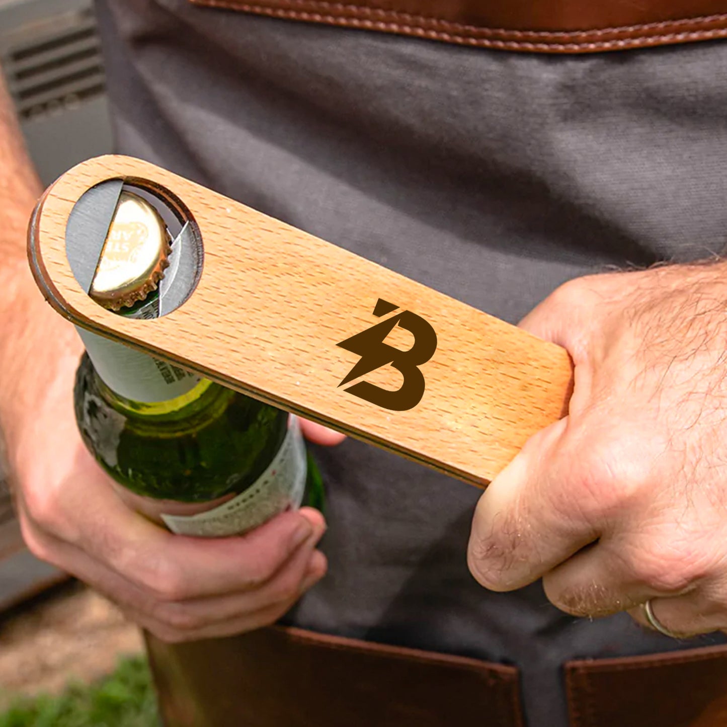 Bolt Beech Wood Bottle Opener