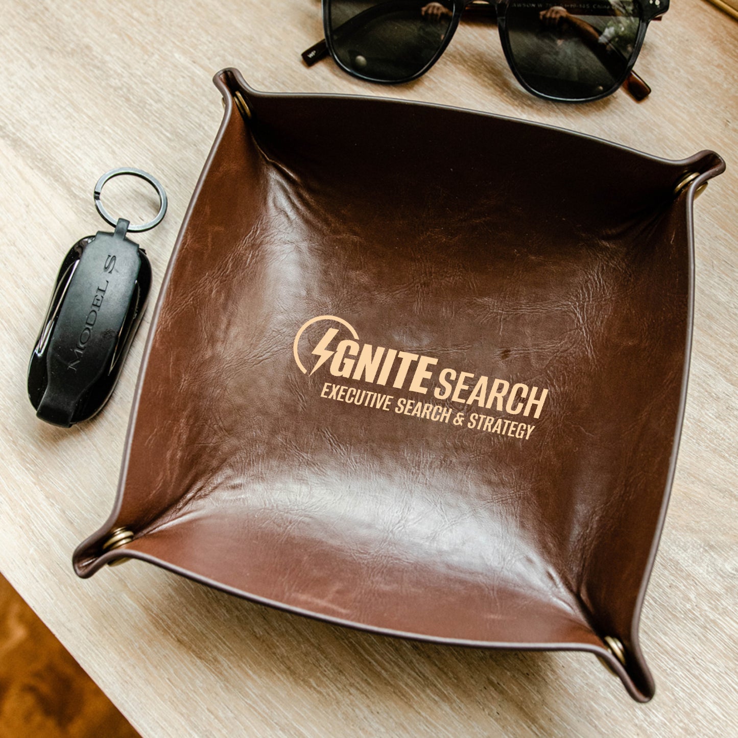 Ignite Search Vegan Leather Catchall Tray