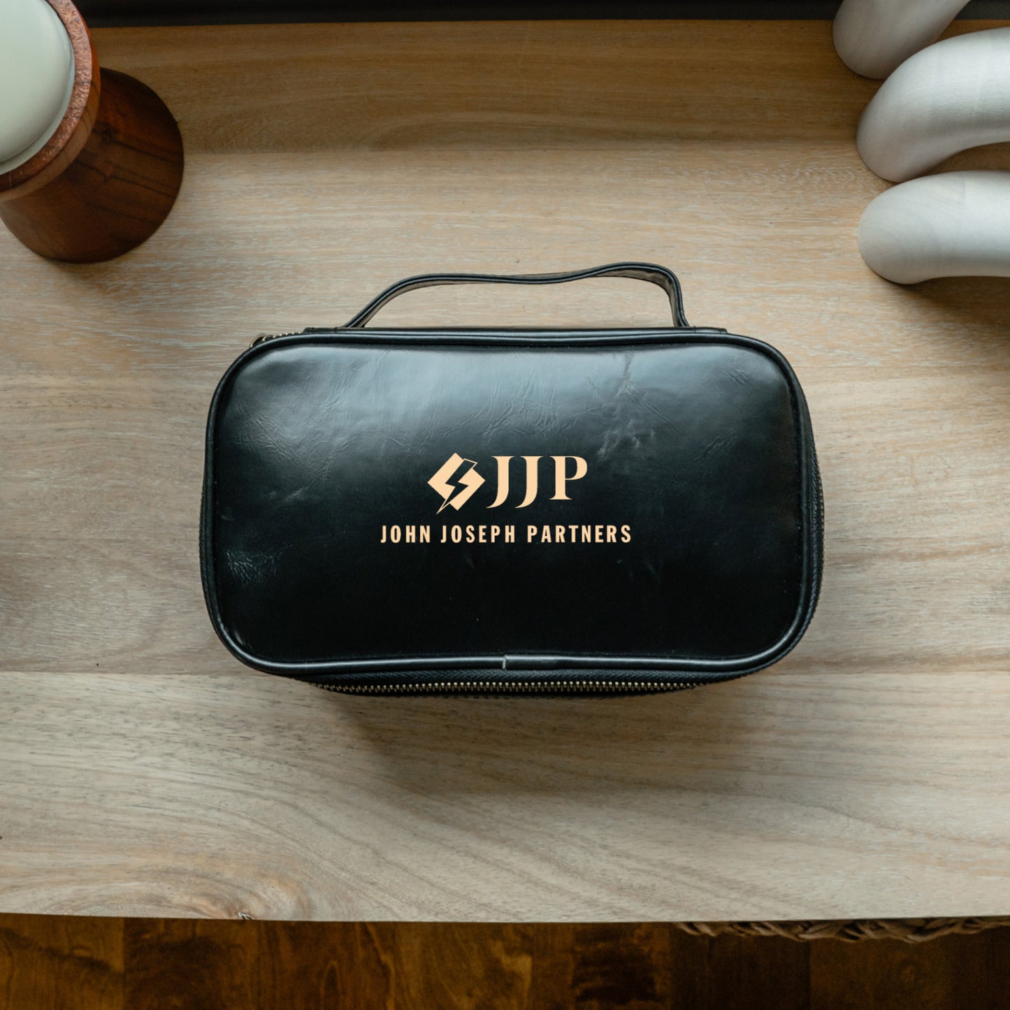 John Joseph Partners Vegan Leather Toiletry Bag