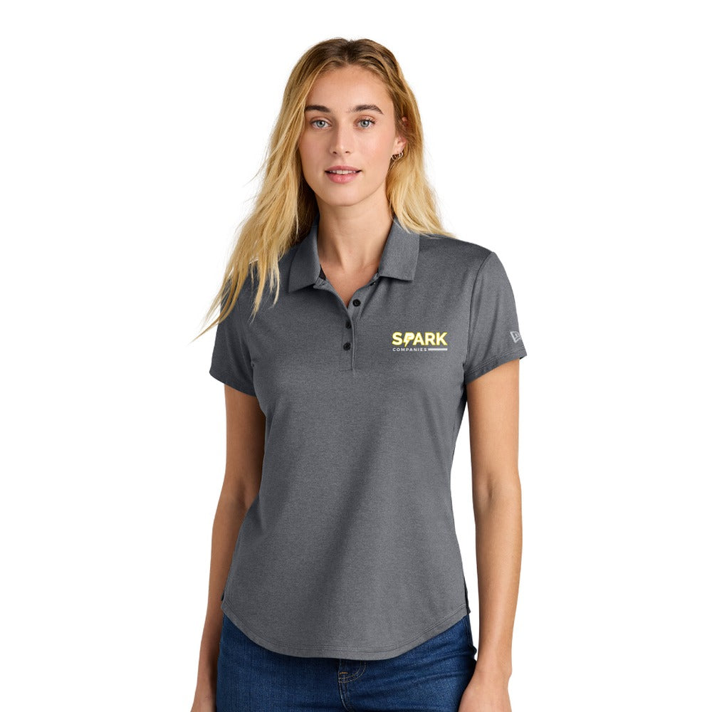 Spark Companies New Era Women's Power Polo - Shadow Grey Heather