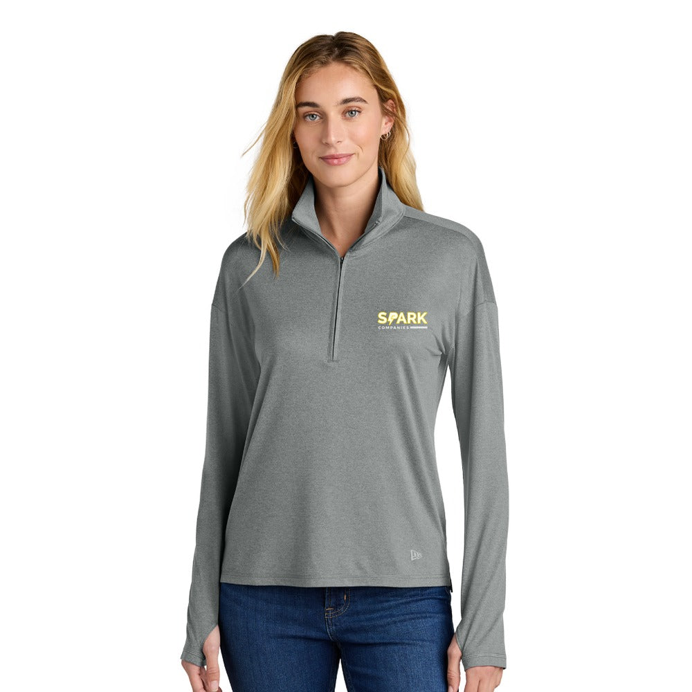 Spark Companies New Era Women's Power 1/2-Zip - Shadow Grey Heather
