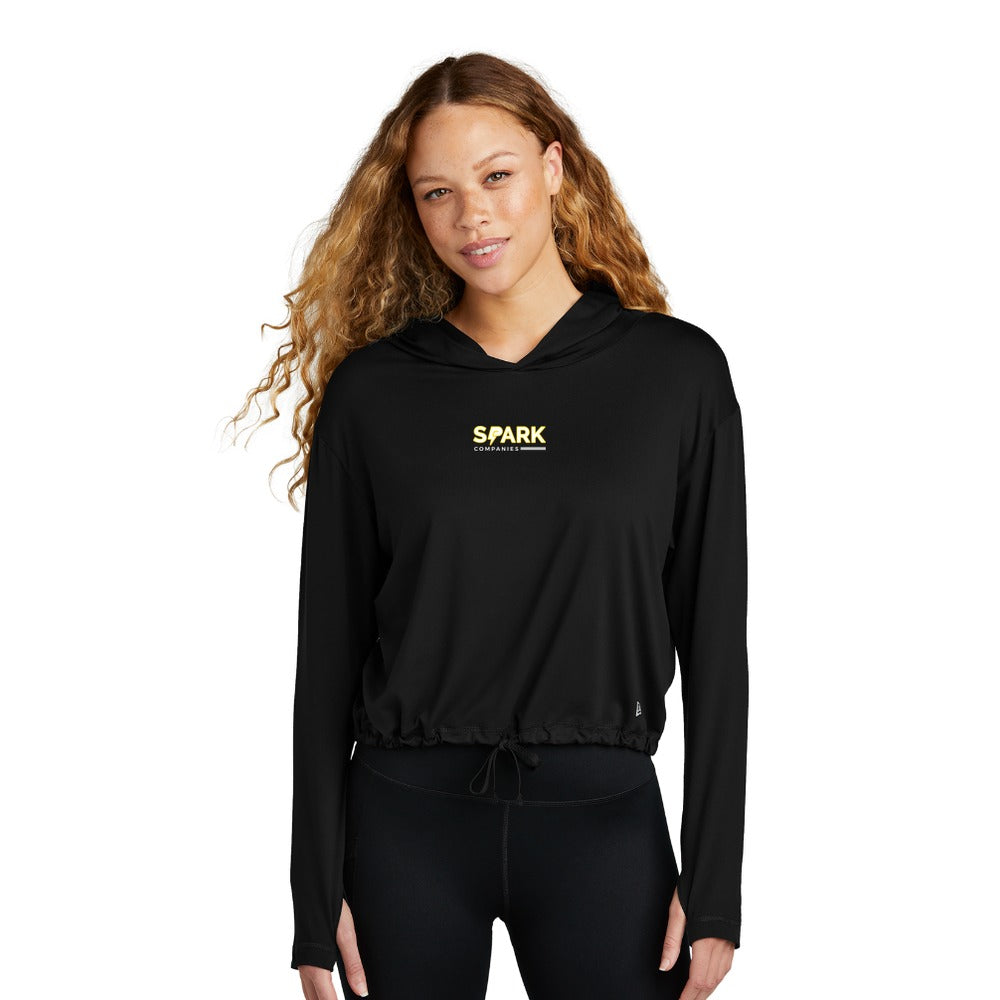 Spark Companies New Era Women's Power Long Sleeve Hoodie - Black