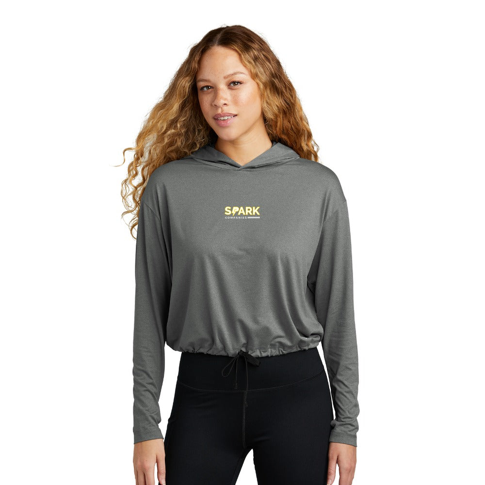 Spark Companies New Era Women's Power Long Sleeve Hoodie - Shadow Grey Heather