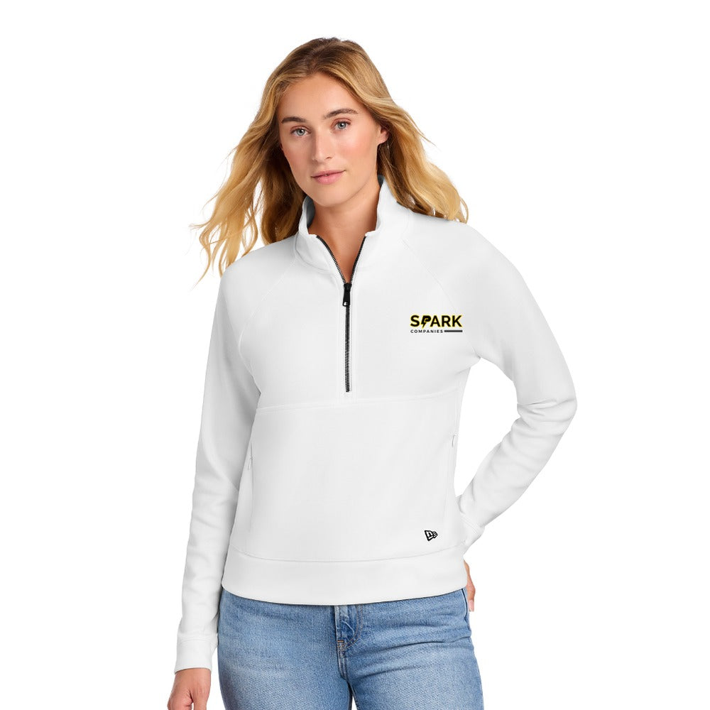 Spark Companies New Era Women's STS 1/2-Zip - Fan White