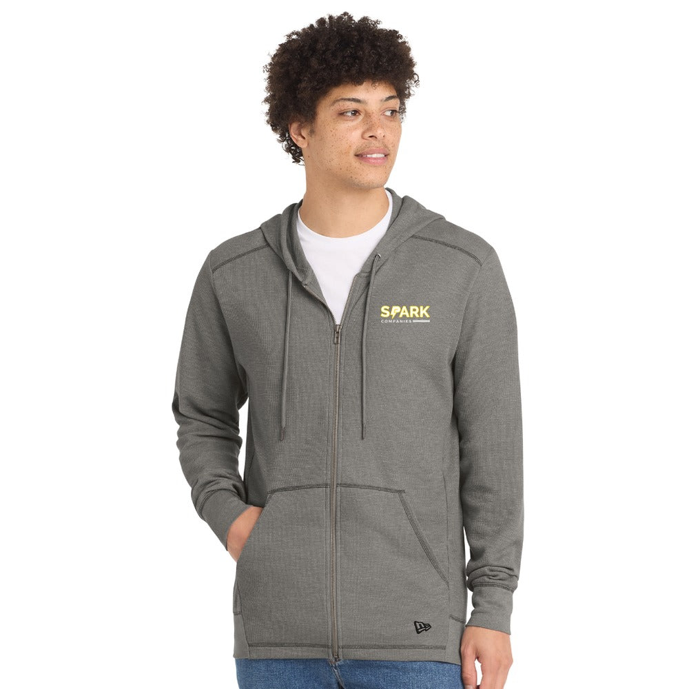Spark Companies New Era Thermal Full-Zip Hoodie - Shadow Grey Heather