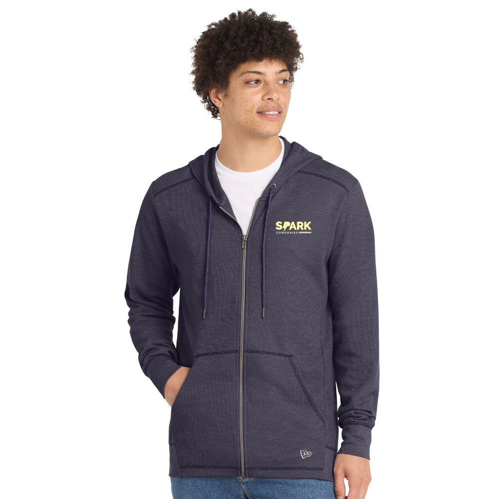 Spark Companies New Era Thermal Full-Zip Hoodie - True Navy Heather