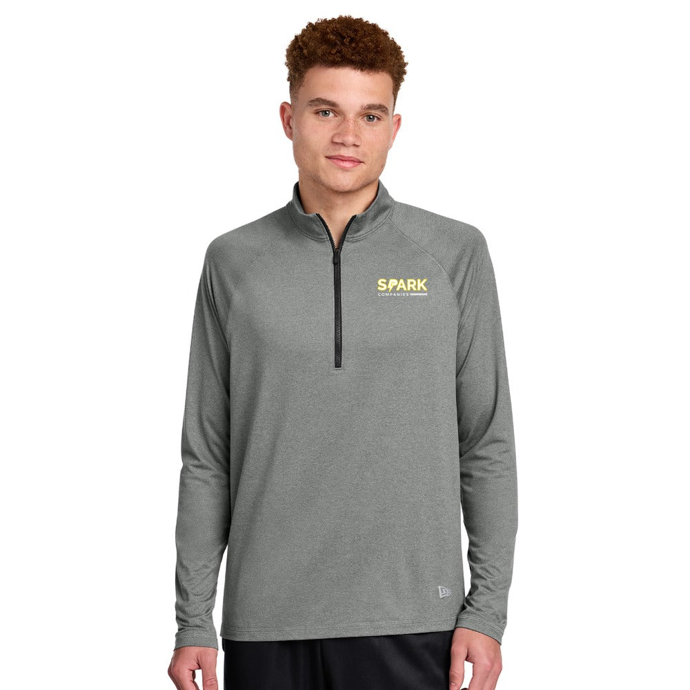 Spark Companies New Era Power 1/2-Zip - Shadow Grey Heather