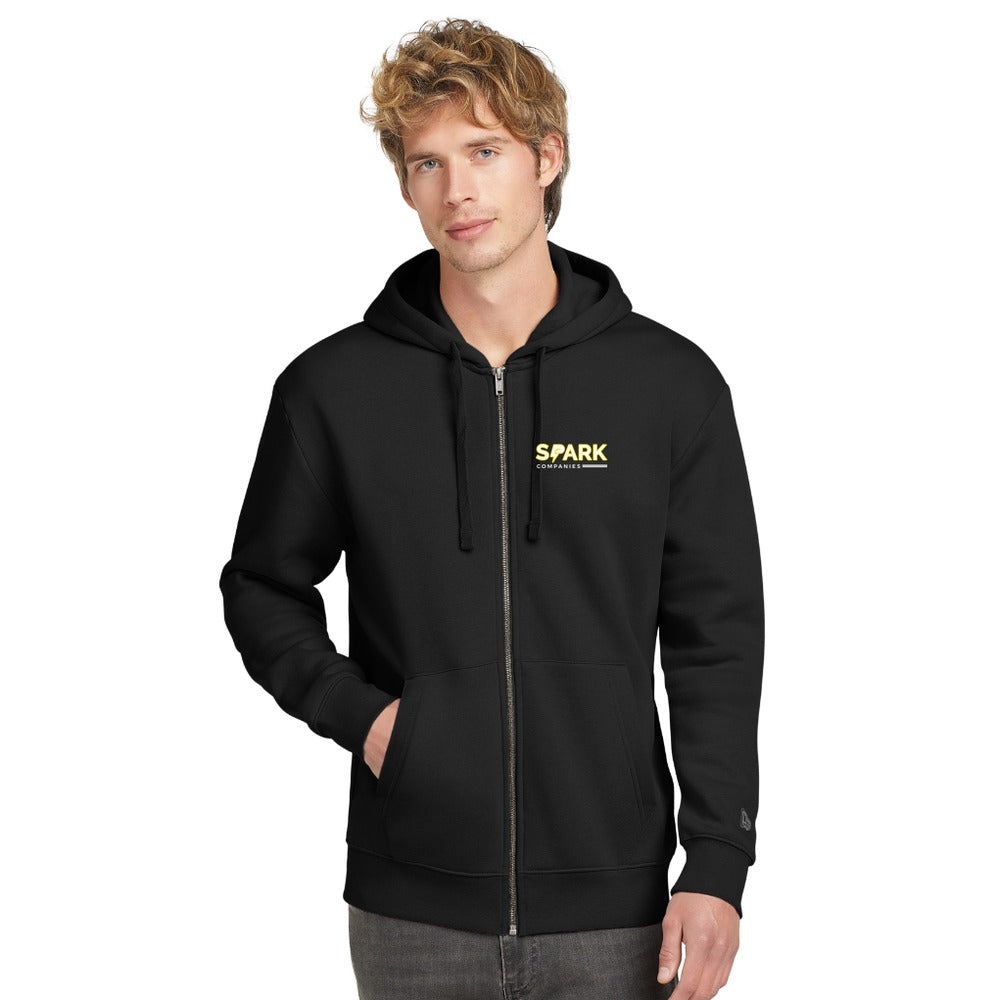 Spark Companies New Era Heritage Fleece Full-Zip Hoodie - Black