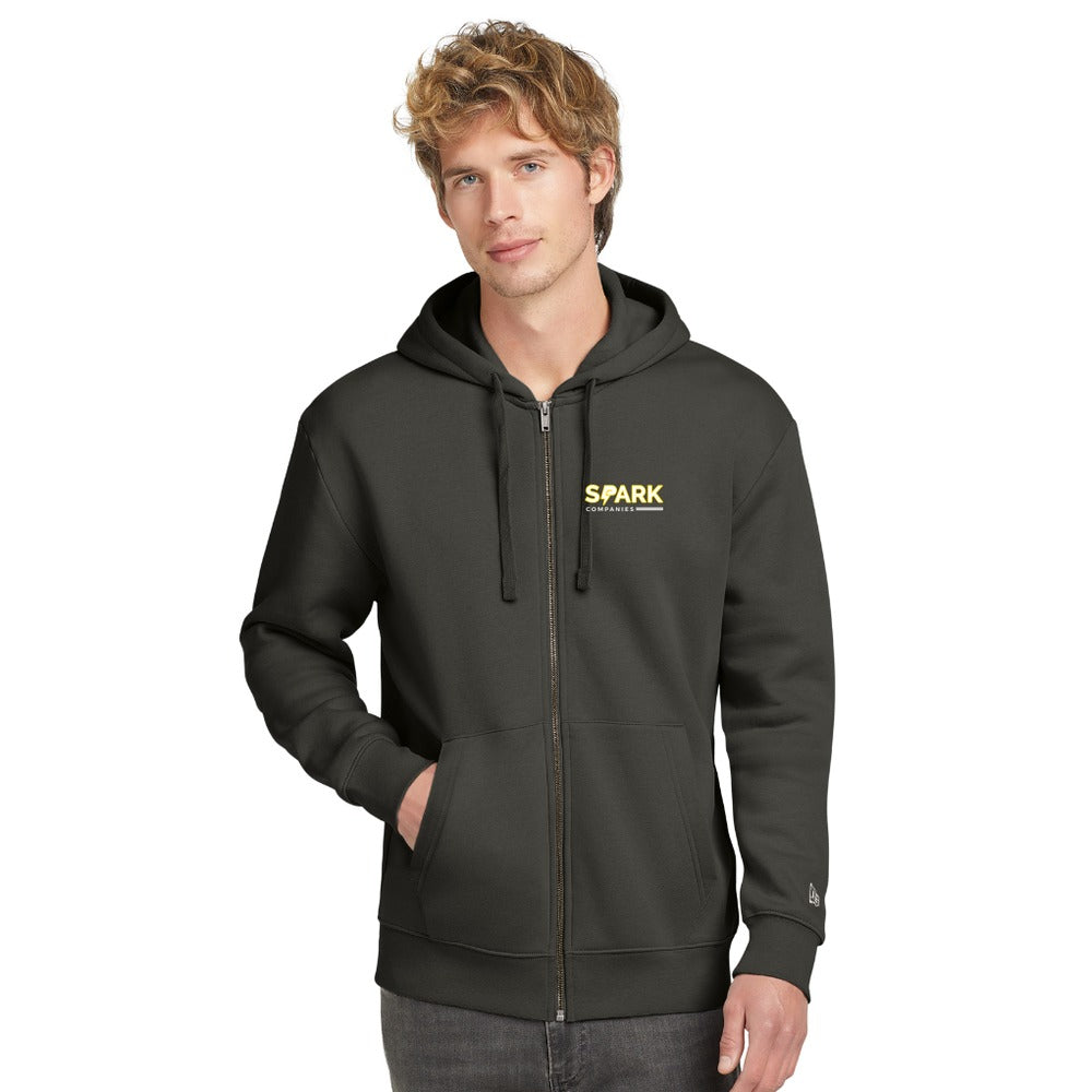 Spark Companies New Era Heritage Fleece Full-Zip Hoodie - Graphite