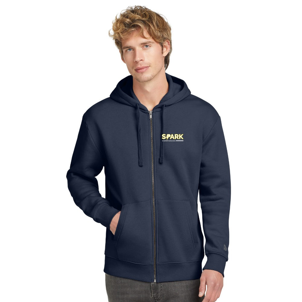 Spark Companies New Era Heritage Fleece Full-Zip Hoodie - True Navy