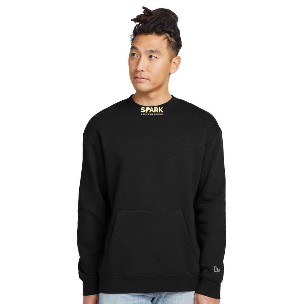 Spark Companies New Era Heritage Fleece Pocket Crew - Black
