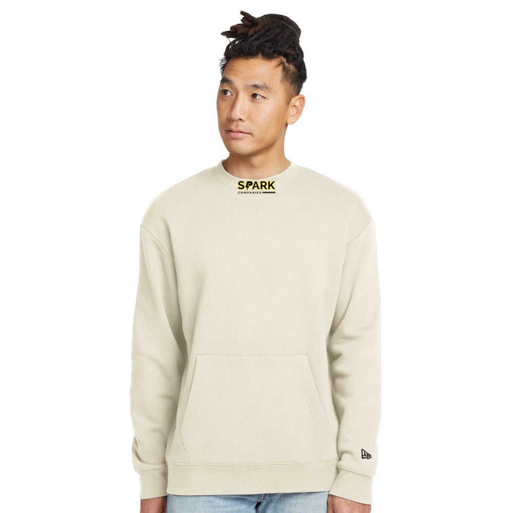 Spark Companies New Era Heritage Fleece Pocket Crew - Soft Beige