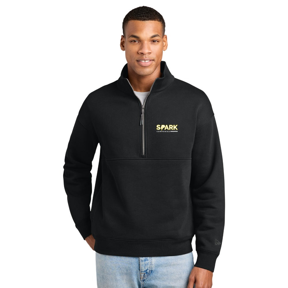 Spark Companies New Era Heritage Fleece 1/2-Zip - Black