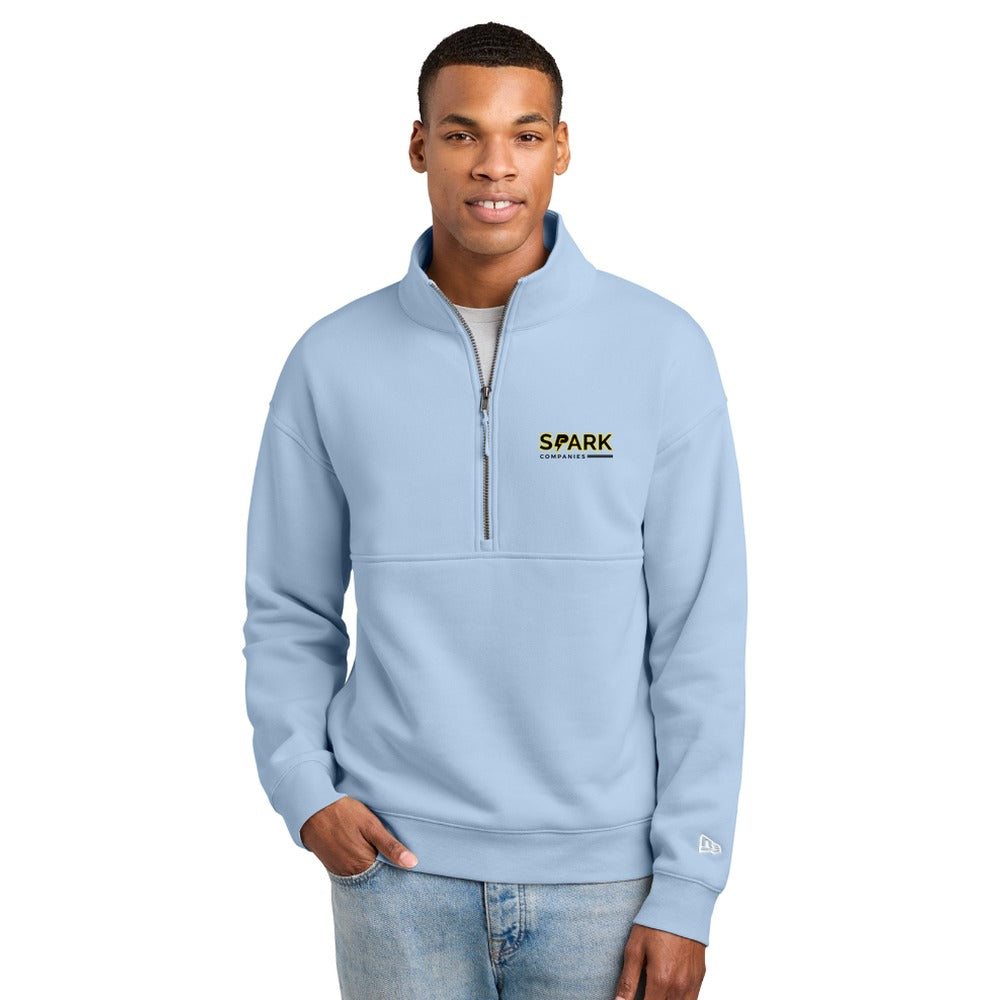Spark Companies New Era Heritage Fleece 1/2-Zip - Cloud Blue