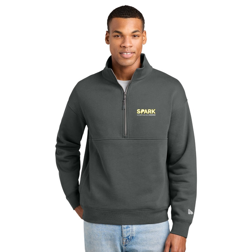 Spark Companies New Era Heritage Fleece 1/2-Zip - Graphite