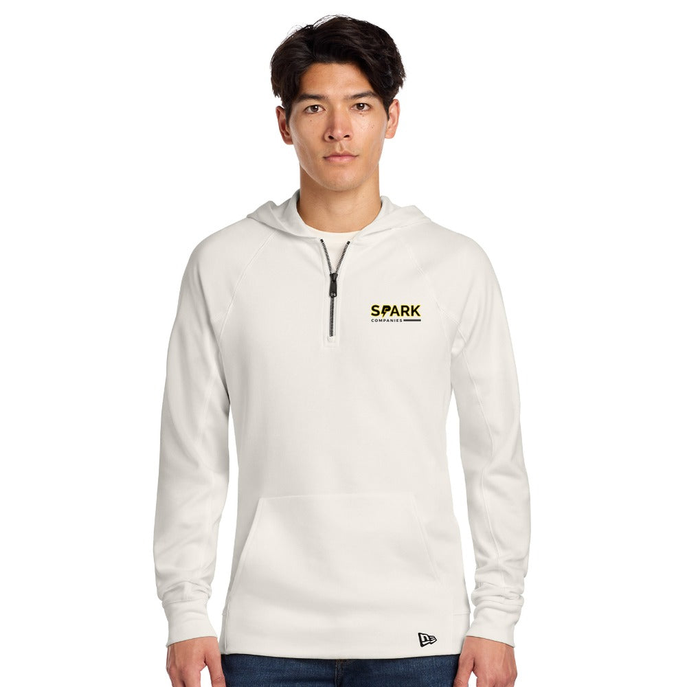 Spark Companies New Era STS 1/4-Zip Hoodie - Fan White