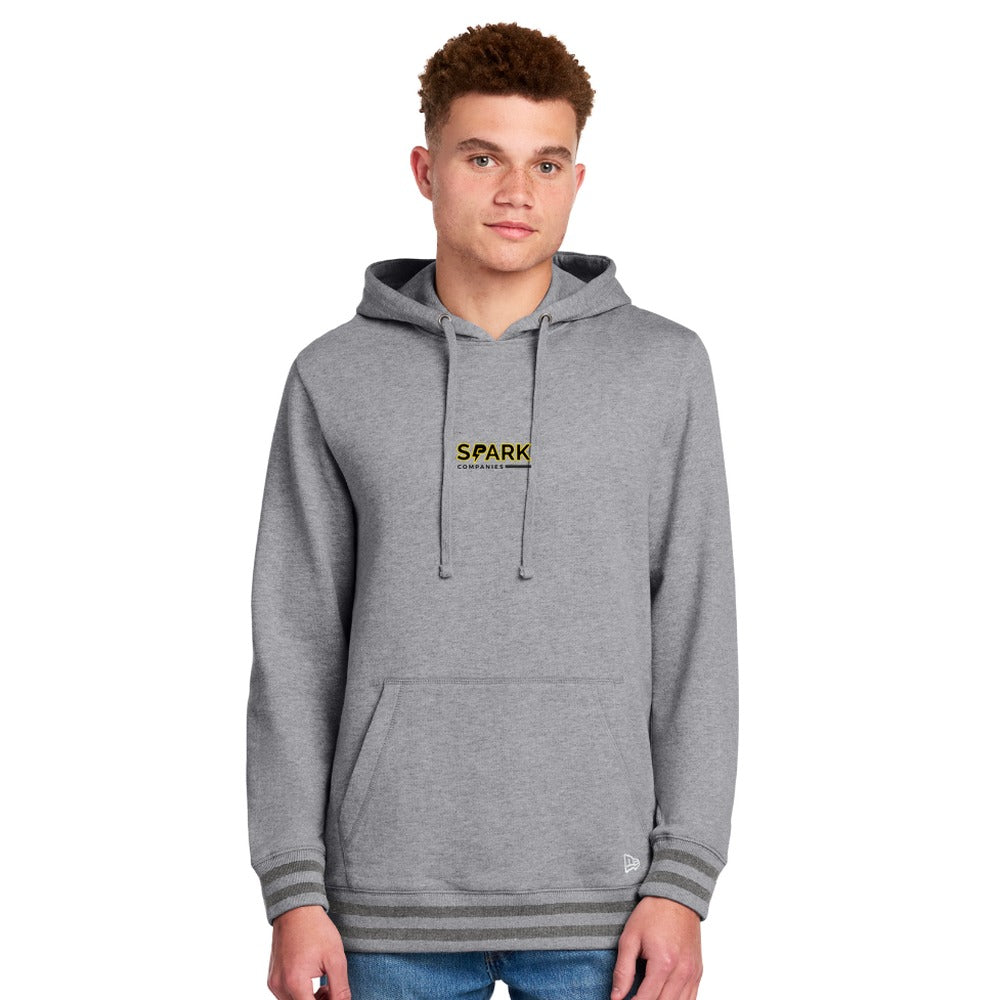 Spark Companies New Era Comeback Fleece Pullover Hoodie - Athletic Heather/Dark Heather Grey