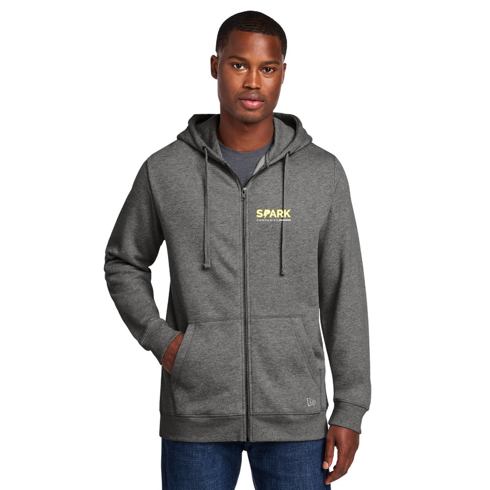 Spark Companies New Era Comeback Fleece Full-Zip Hoodie - Dark Heather Grey