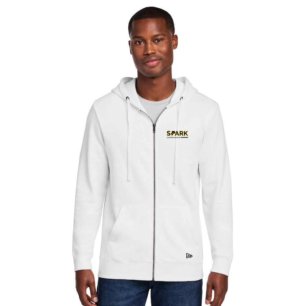 Spark Companies New Era Comeback Fleece Full-Zip Hoodie - White