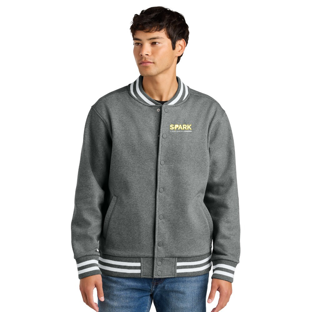 Spark Companies New Era Varsity Heavyweight Fleece Jacket - Grey Frost